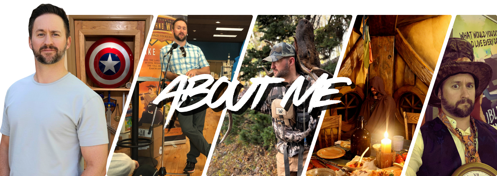 Mike Thayer as an author, outdoorsman, gamer, and fantasy fan